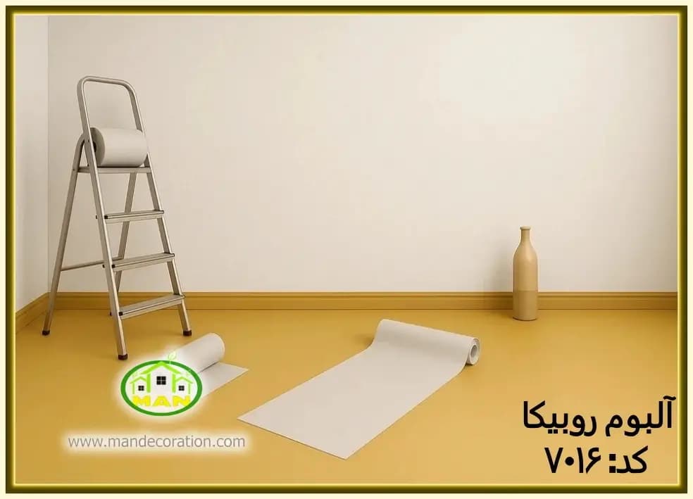 کاغذ دیواری رونیکا ساده کرم رنگ کد:7016(Ronika) — تصویر ۳