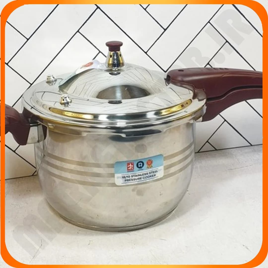 زودپز 7 لیتر تکدسته قرمز 24CM استیل نگیر 304 زومبا — تصویر ۶