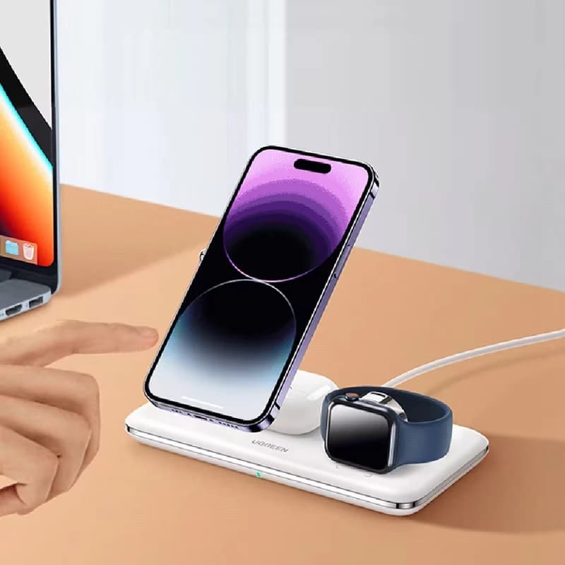 پایه نگهدارنده و شارژر بی سیم گوشی یوگرین مدل 90326 — تصویر ۵