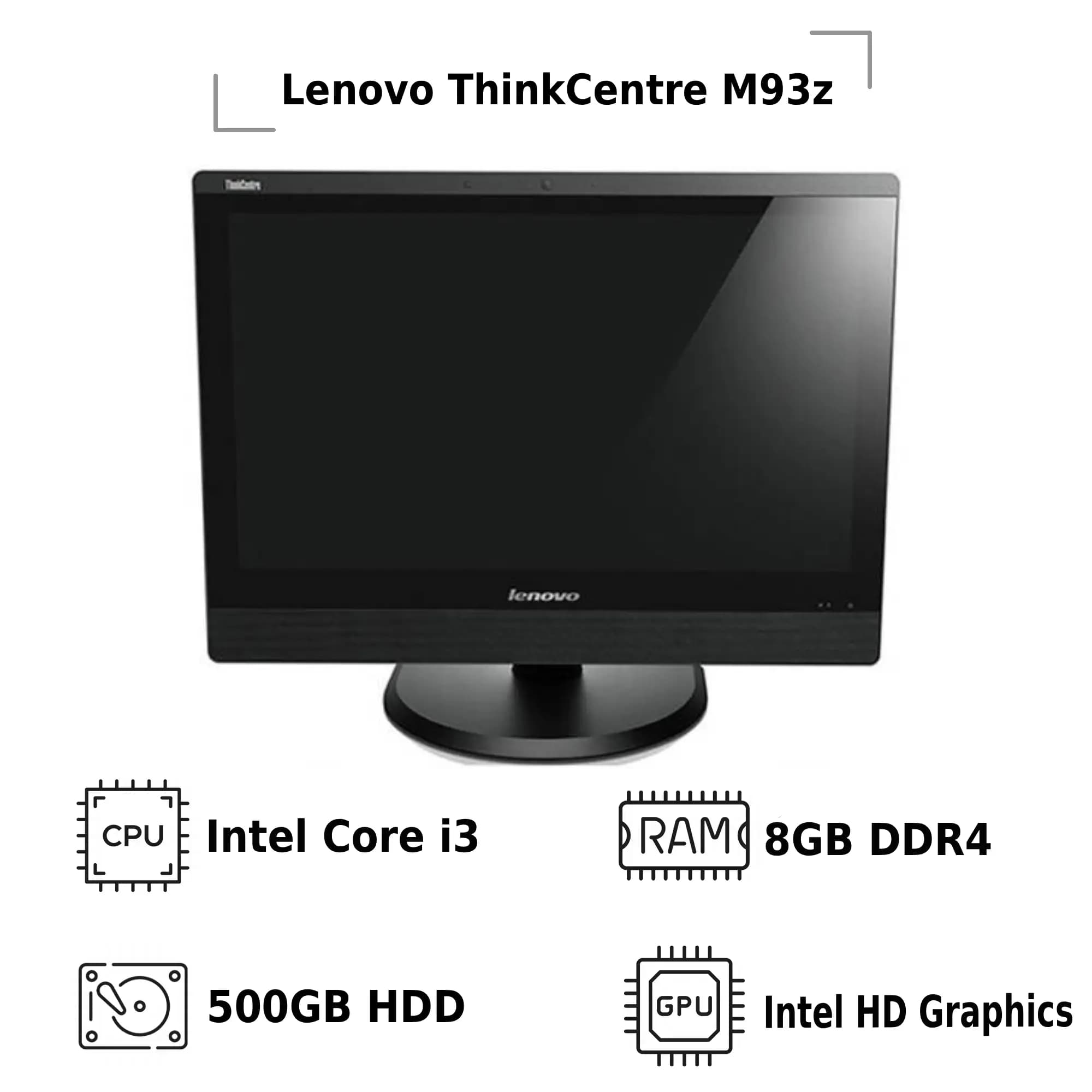 آل این وان استوک 23 اینچ لنوو مدل ThinkCentre M93z پردازنده i3 نسل 3