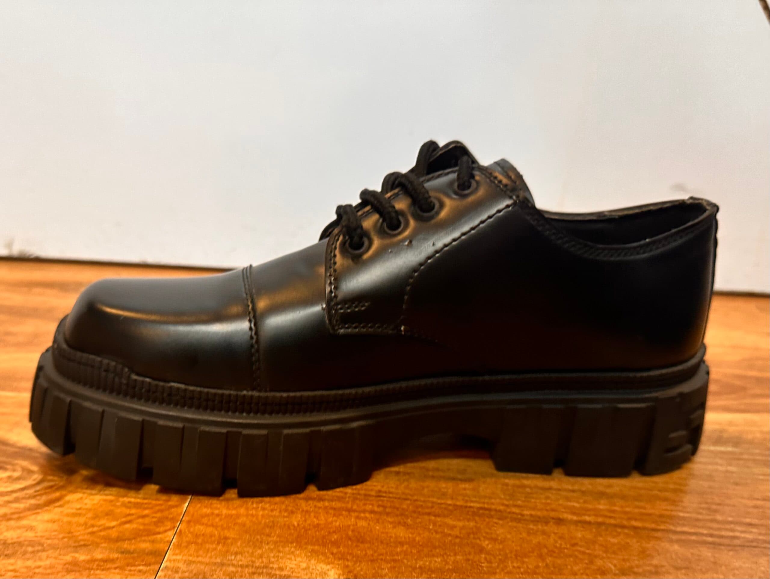 کفش مردانه لوفر اولد مانی مدل ورنی جلو مربع شیک کد ns۱۹۰ — تصویر ۵