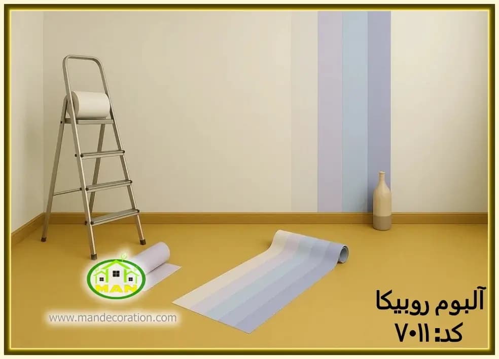 کاغذ دیواری رونیکا ساده طوسی رنگ کد:7011 (Ronika) — تصویر ۳