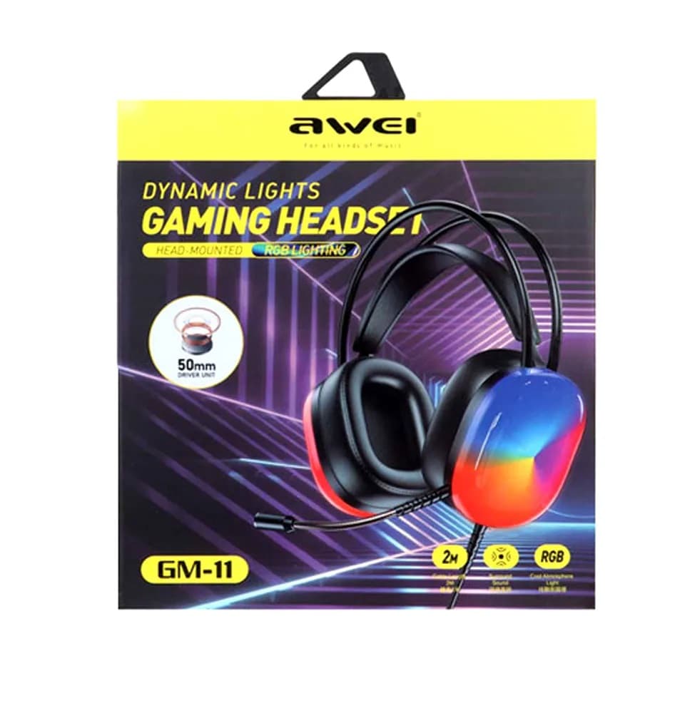 هدست سیم دار RGB گیمینگ AWEI مدل GM-11 — تصویر ۶