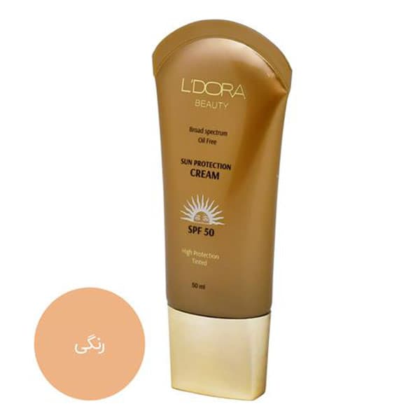 کرم ضد آفتاب رنگی و فاقد چربی SPF50 لدورا 50 میلی لیتر — تصویر ۳