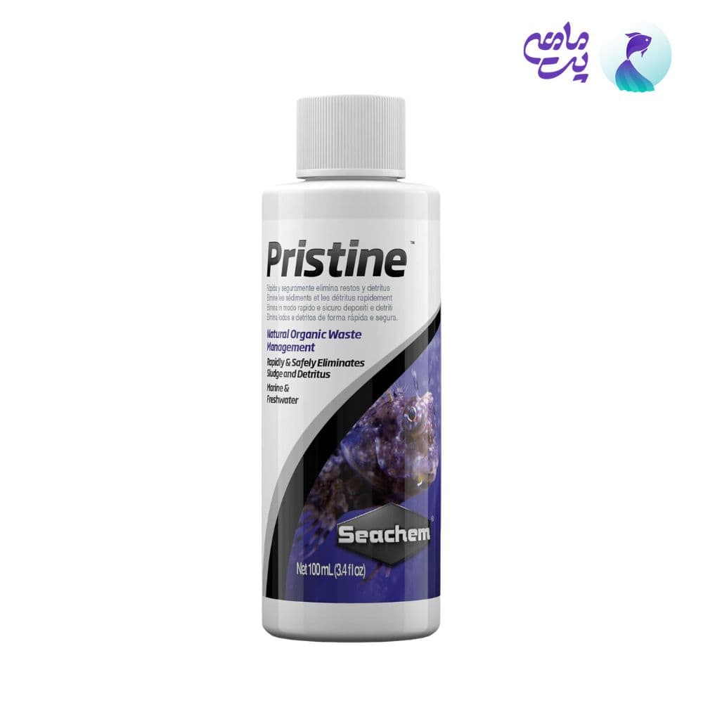 محلول آماده ساز آب آکواریوم سیچم Pristine سایز 100 میلی لیتر — تصویر ۳