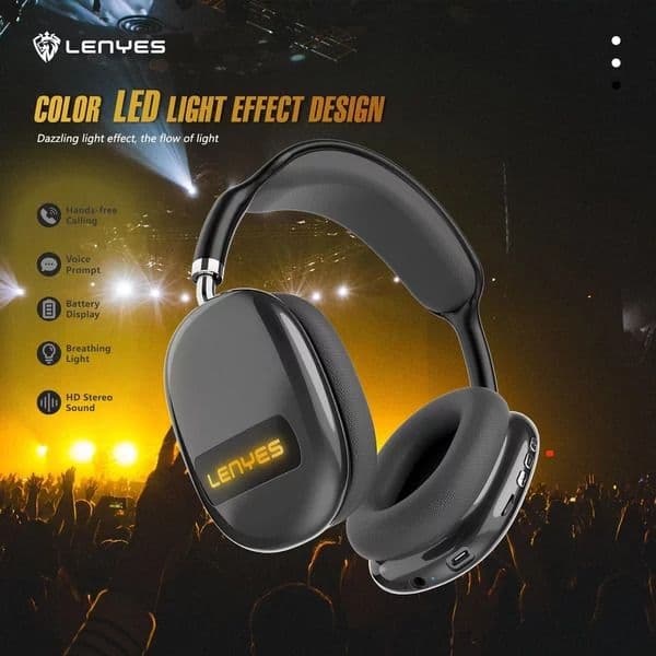 هدفون بلوتوث LENYES مدل LH76 — تصویر ۶