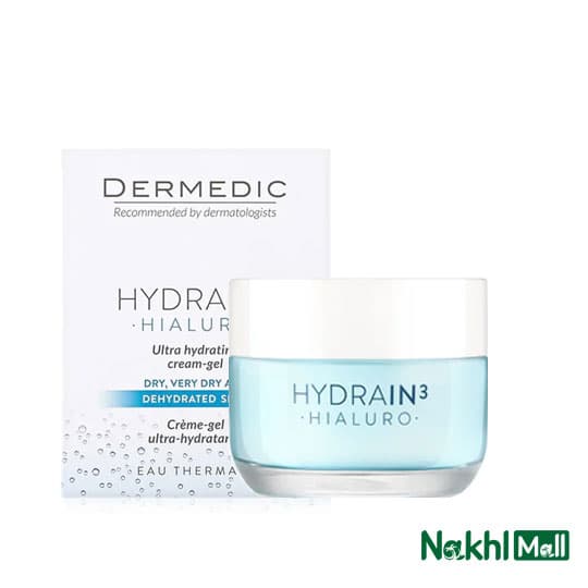 ژل کرم آبرسان قوی درمدیک مدل hydrain hialuro دارای 10% هیالورونیک اسید — تصویر ۴