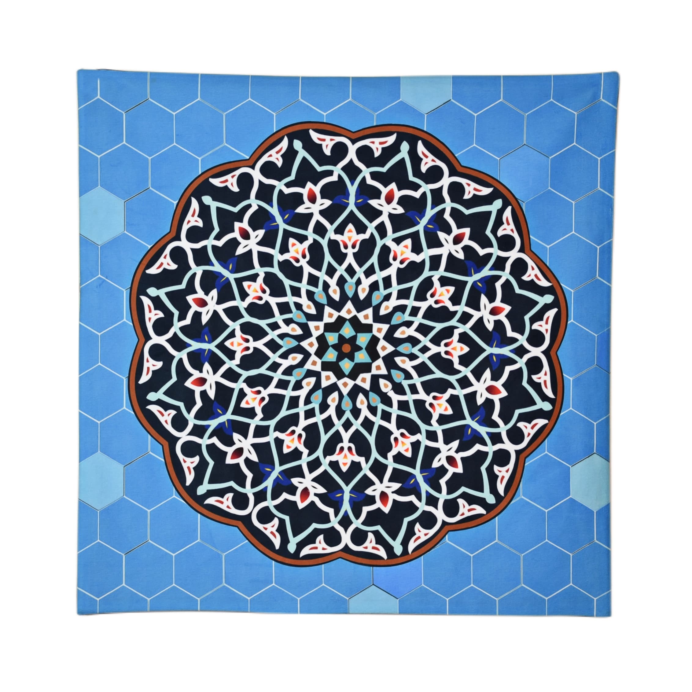 رومیزی مدل مخمل طرح خطی کد 128 — تصویر ۴
