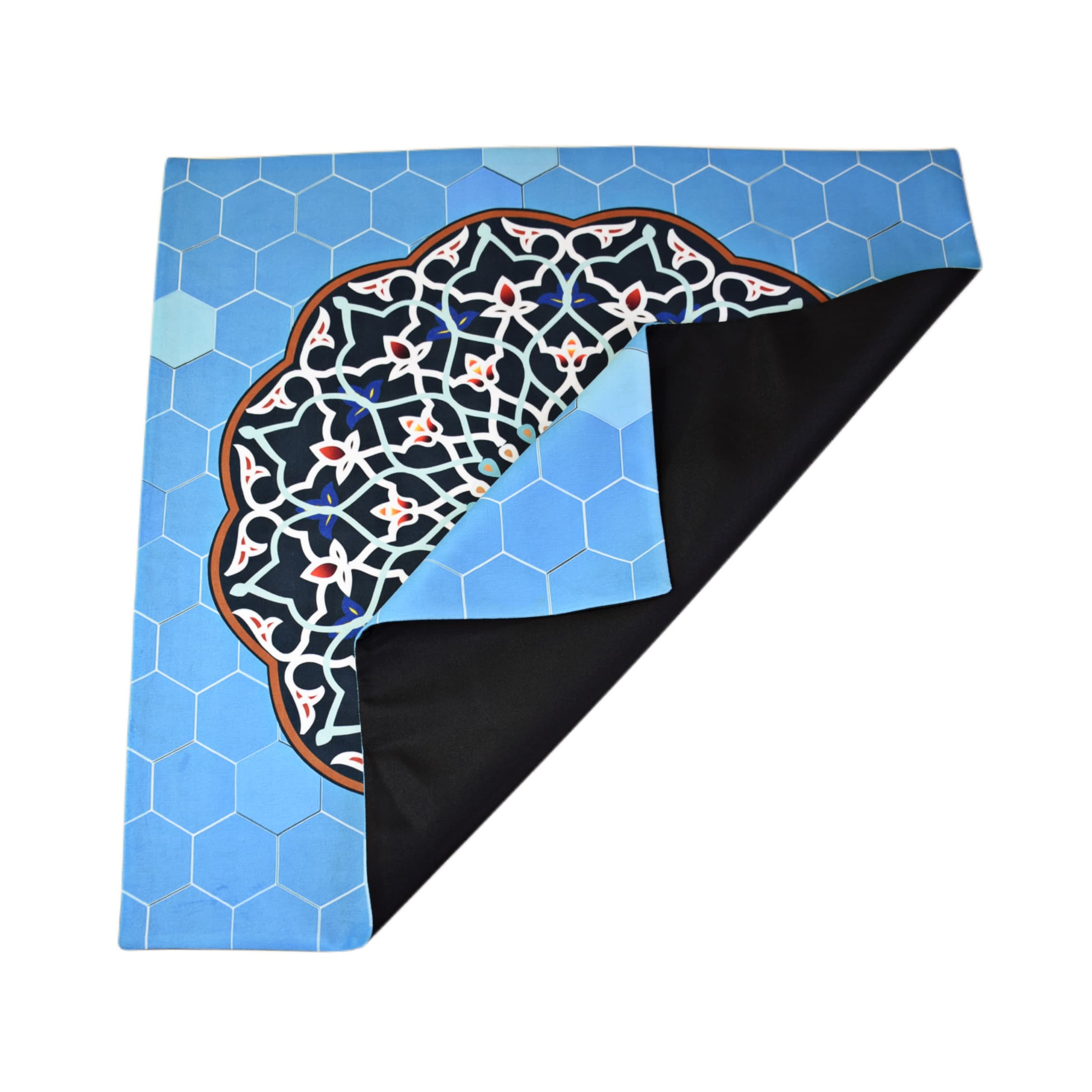 رومیزی مدل مخمل طرح خطی کد 128 — تصویر ۳