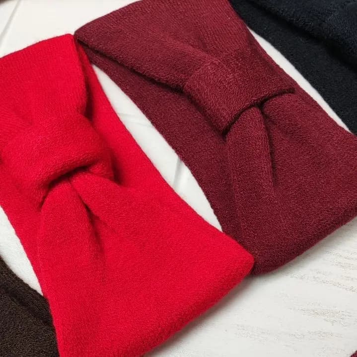 هدبند دخترانه بافت مدل گره دار — تصویر ۲