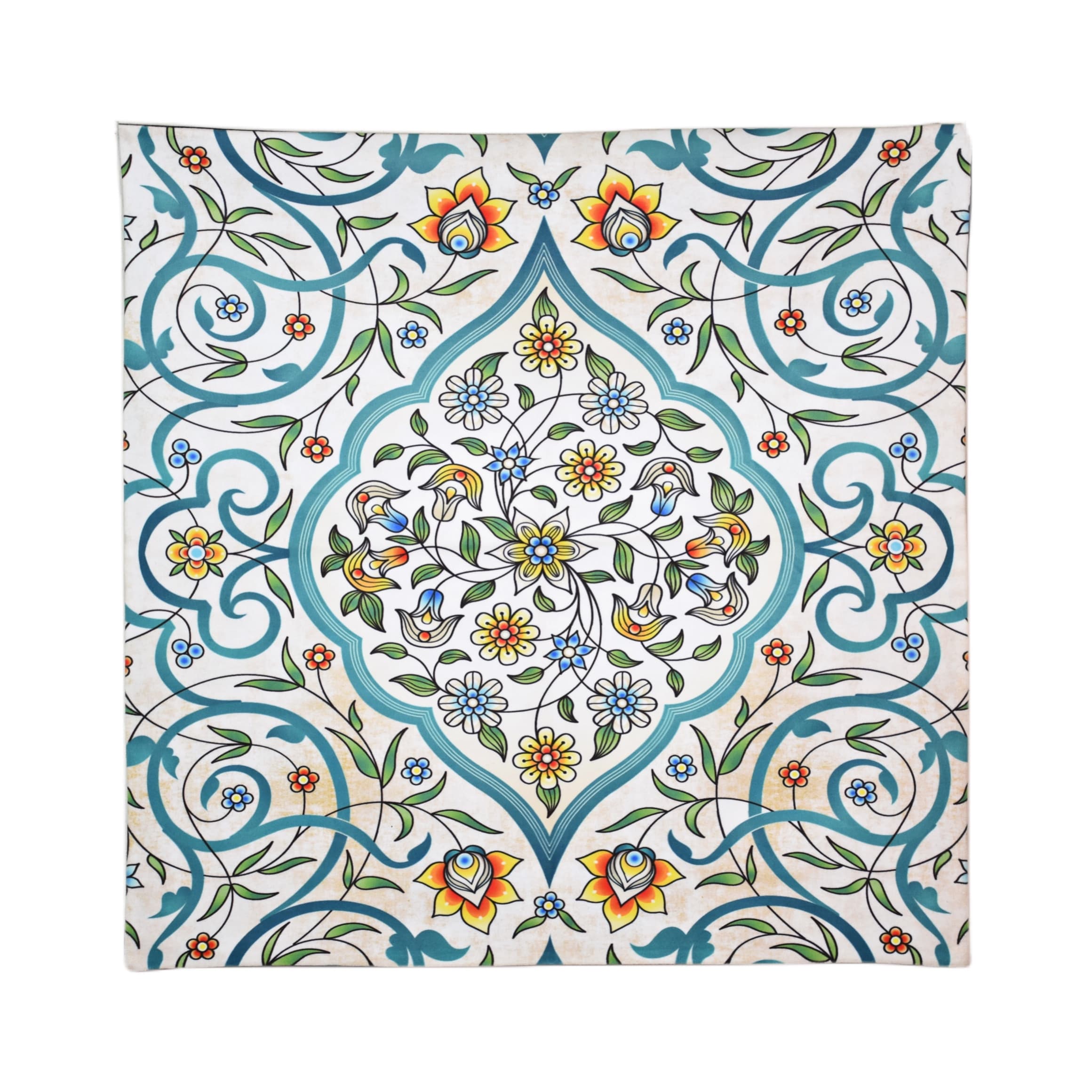رومیزی مدل مخمل طرح کاشی کد 106 — تصویر ۲