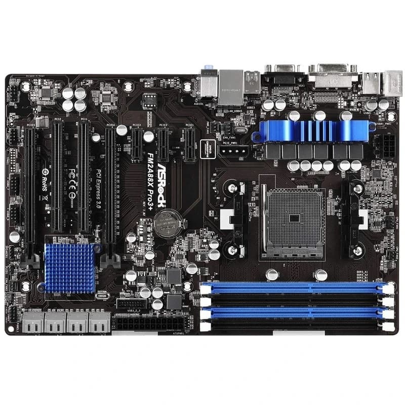 مادربرد ازراک مدل +FM2A88X PRO3 باندل شده ( cpu fan + cpu A8 7600) — تصویر ۳