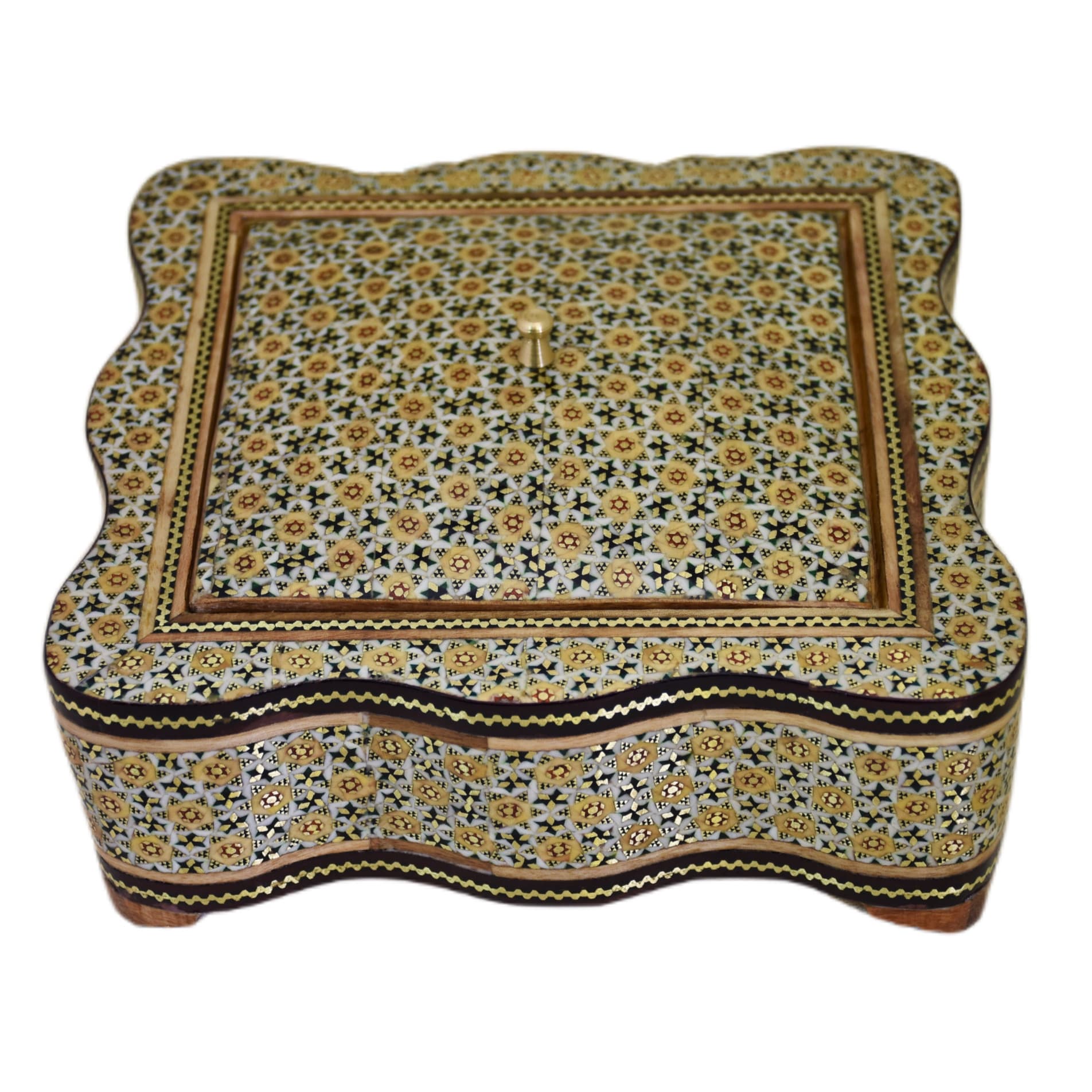 شکلات خوری خاتم کاری مدل مربع کد 19 — تصویر ۲