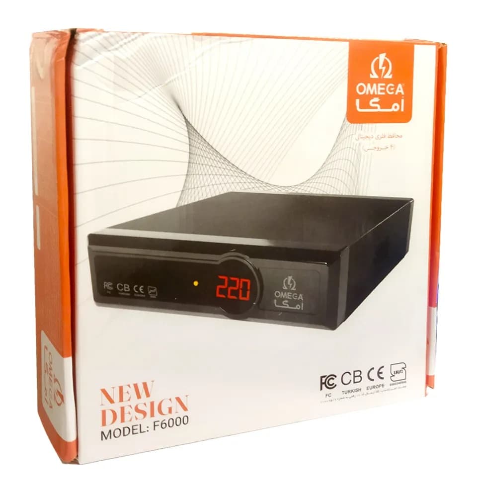 محافظ برق امگا OMEGA دیجیتال چهارخانه مدل F6000 — تصویر ۳