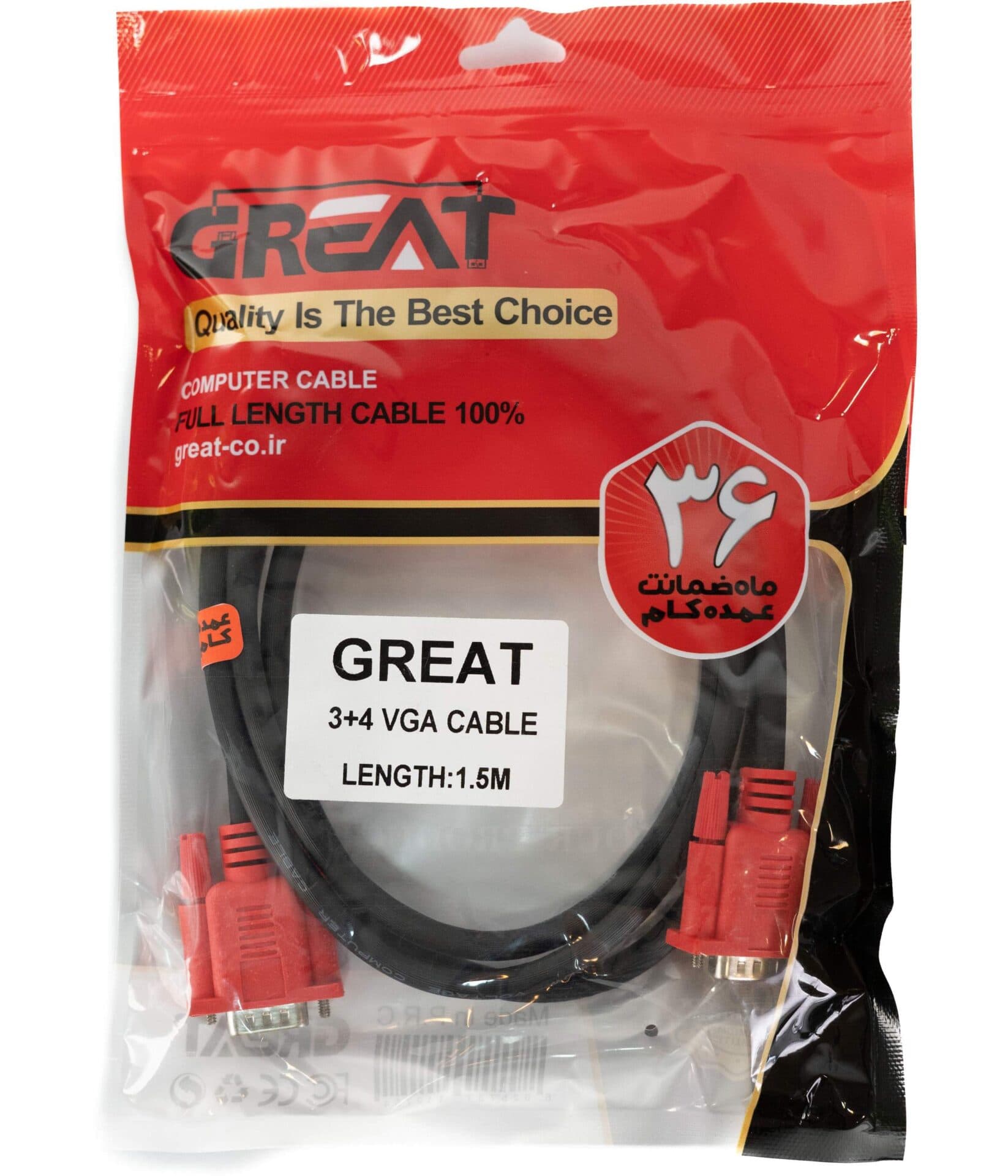 کابل متراژ کامل GREAT VGA 3+4 IF-3M — تصویر ۴