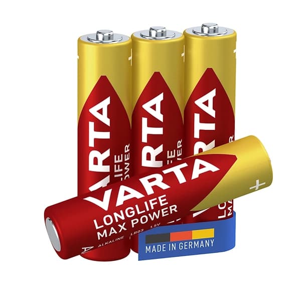 باتری نیم قلمی وارتا Longlife Max Power بسته 4 عددی — تصویر ۱۱