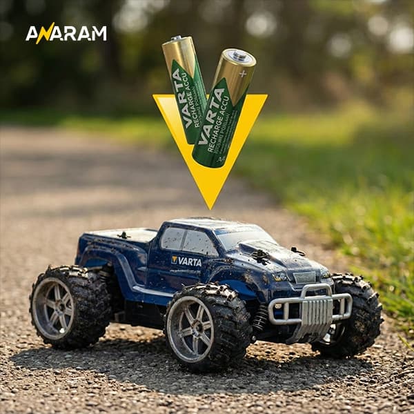باتری نیم قلمی شارژی وارتا 800mAh بسته 2 عددی — تصویر ۷