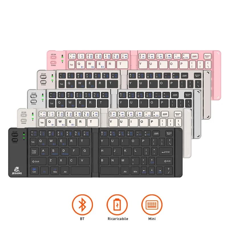 کیبورد بیسیم تاشو JEQANG جکنگ مدل JB-829 — تصویر ۶