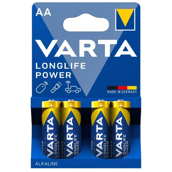 باتری قلمی آلکالاین وارتا Longlife Power بسته 4 عددی — تصویر ۹