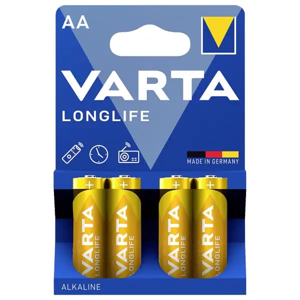 باتری قلمی آلکالاین وارتا Longlife بسته 4 عددی — تصویر ۵