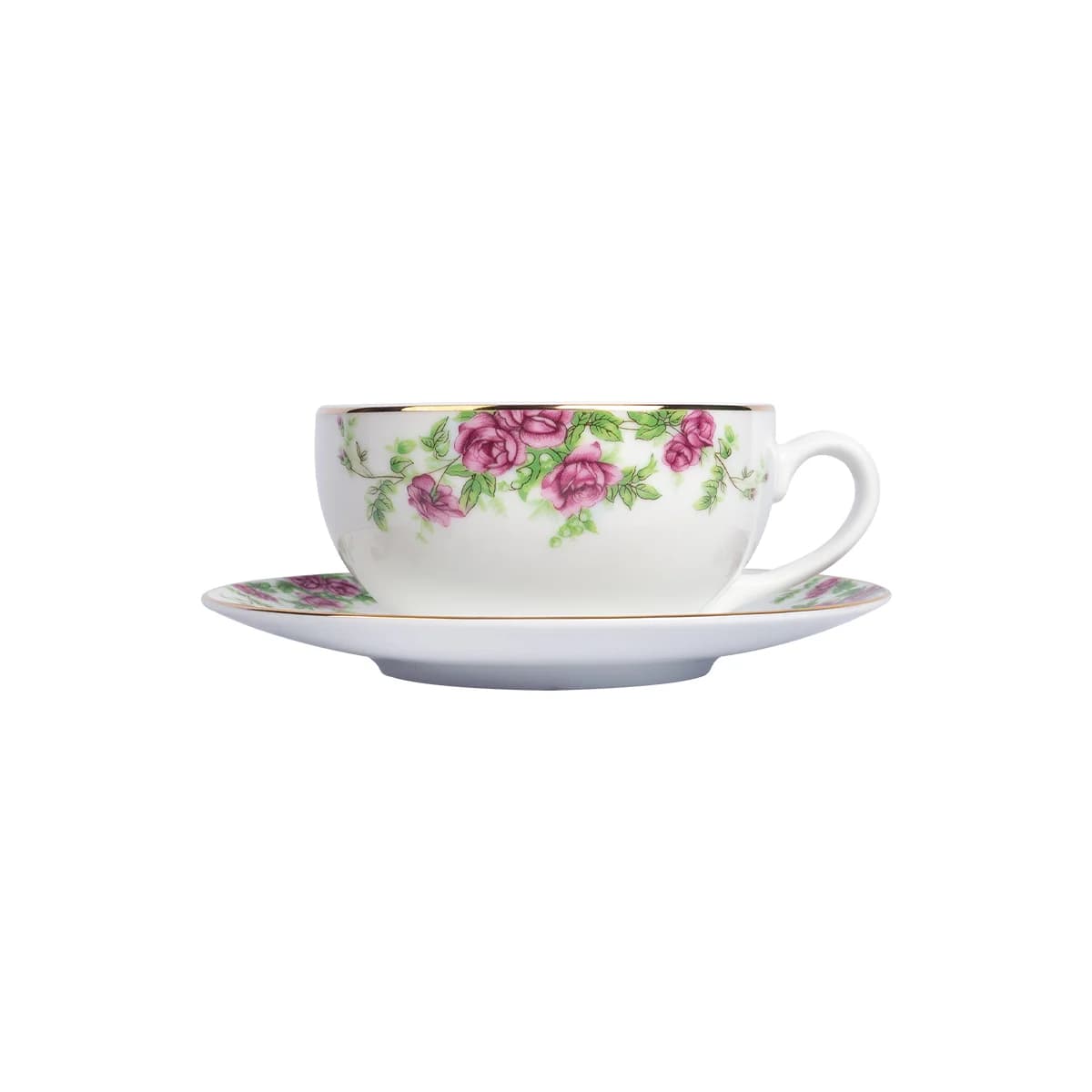 فنجان و نعلبکی کاپوچینو و لاته بیدگل — تصویر ۳