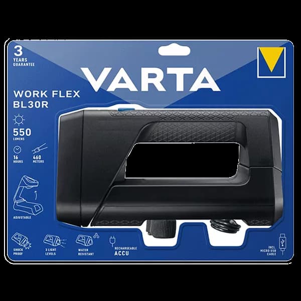 چراغ قوه حرفه ای وارتا مدل Work Flex BL30R — تصویر ۹