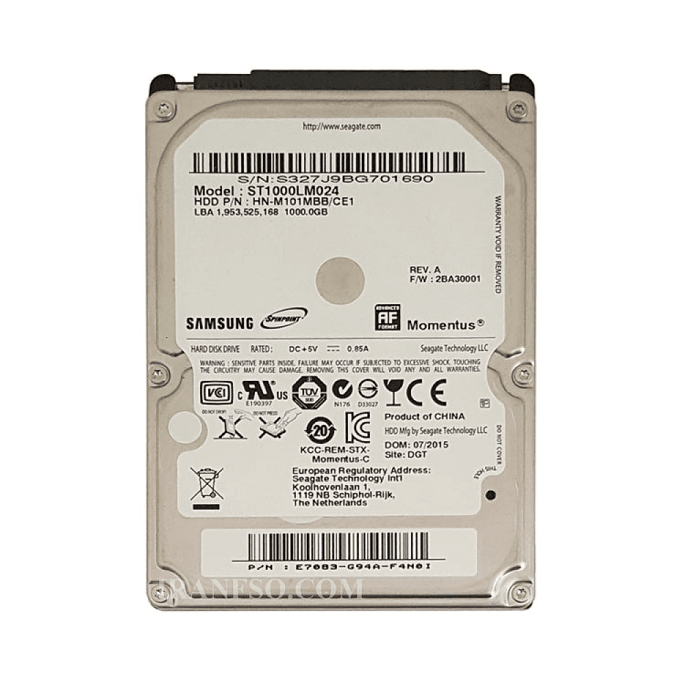 هارد HDD لپ تاپ 1 ترابایت سامسونگ Sata — تصویر ۴