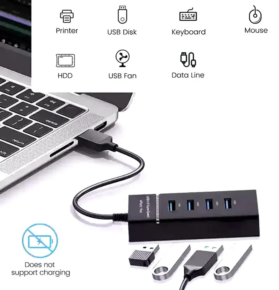هاب 4 پورت USB 3.0 مدل 303 متراژ 1.2 متر — تصویر ۲
