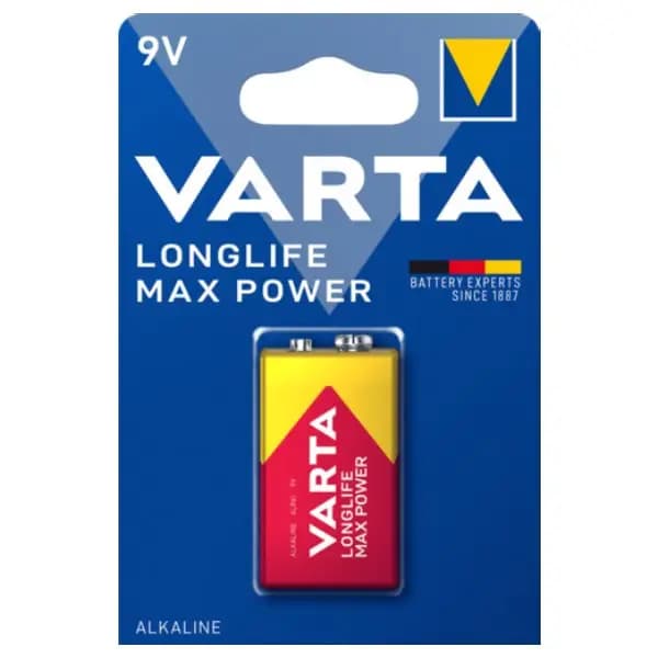 باتری کتابی آلکالاین وارتا Longlife Max Power بسته 1 عددی — تصویر ۵