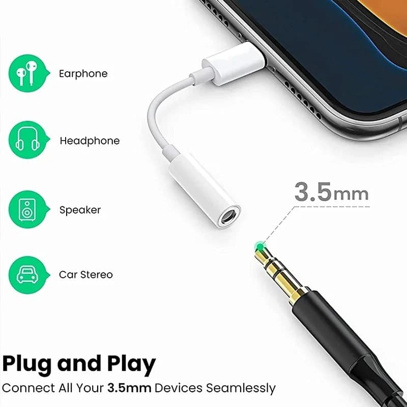 jack 3.5mm lightining جک آیفون کیفیت عالی