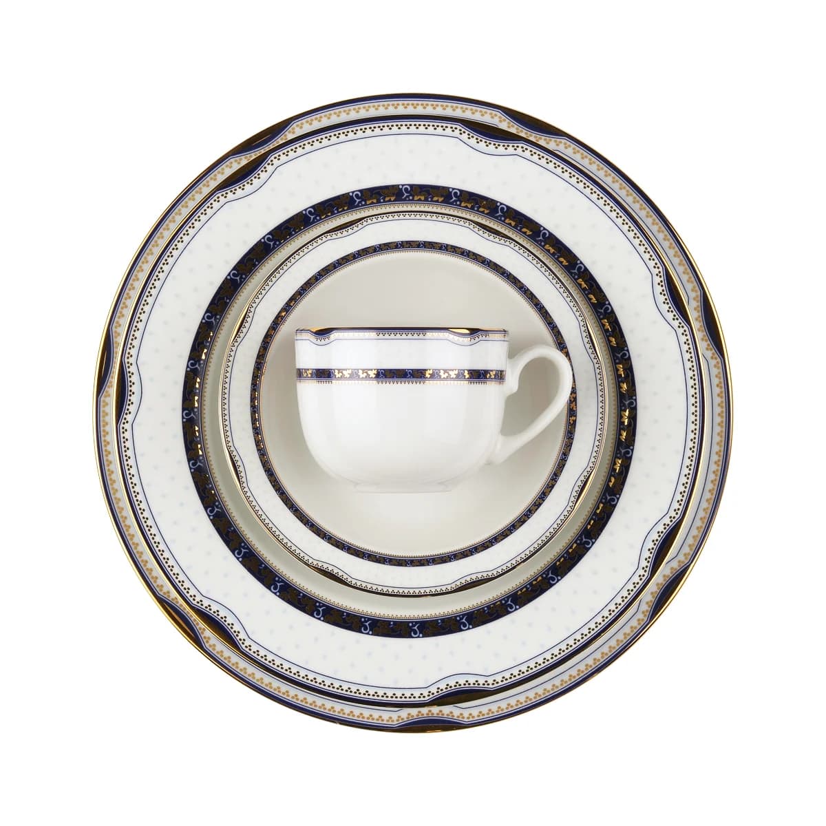 سرویس 102 پارچه پرشیا سرمه ای چینی زرین — تصویر ۶