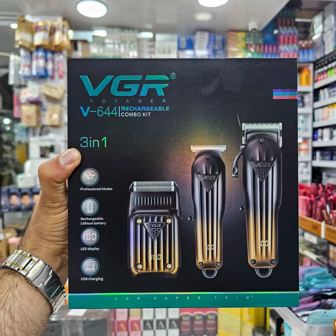 ست ماشین اصلاح حرفهای وی جی آر مدل V-644 ۳ عددی — تصویر ۸