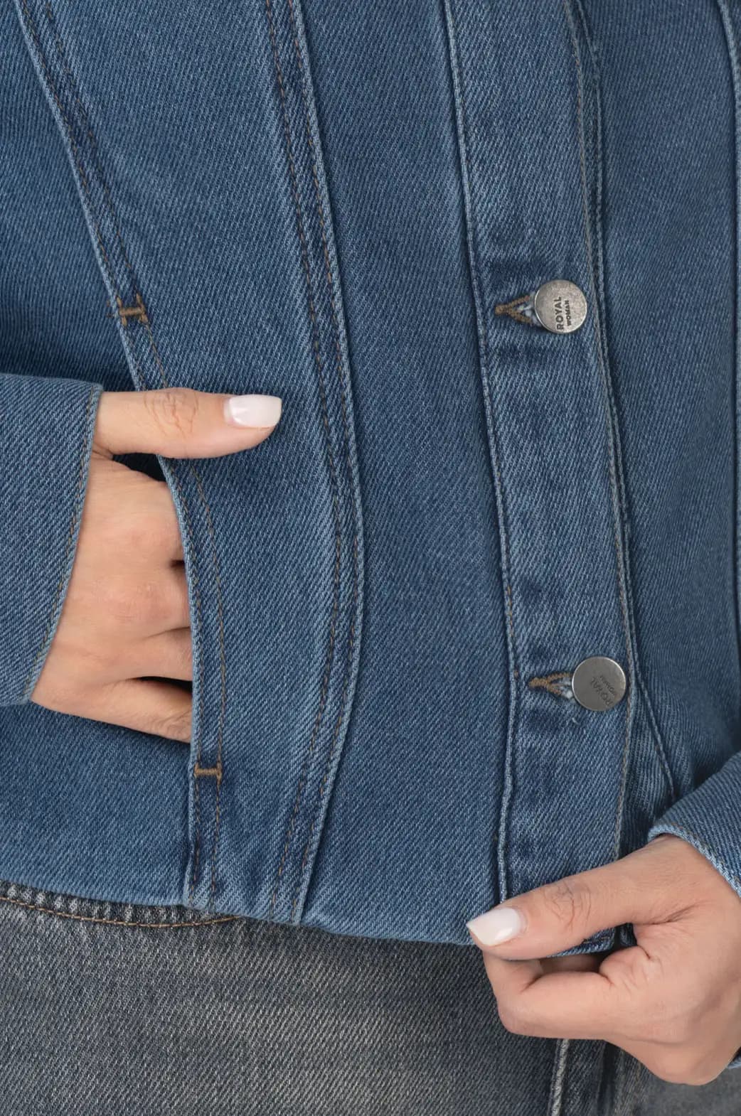کت جین آلبا آبی متوسط رویال جین – بَسو 710436 — تصویر ۶