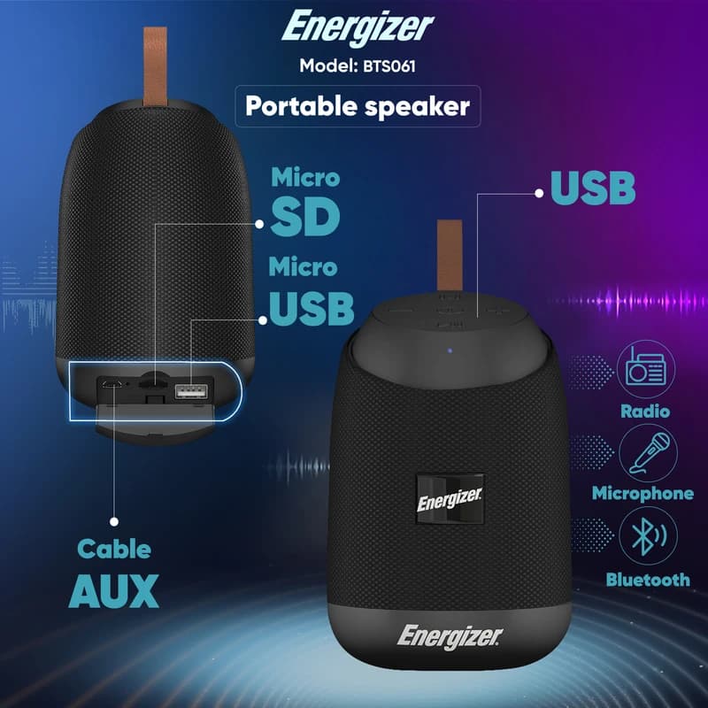 اسپیکر بلوتوثی Energizer مدل BTS061 — تصویر ۴