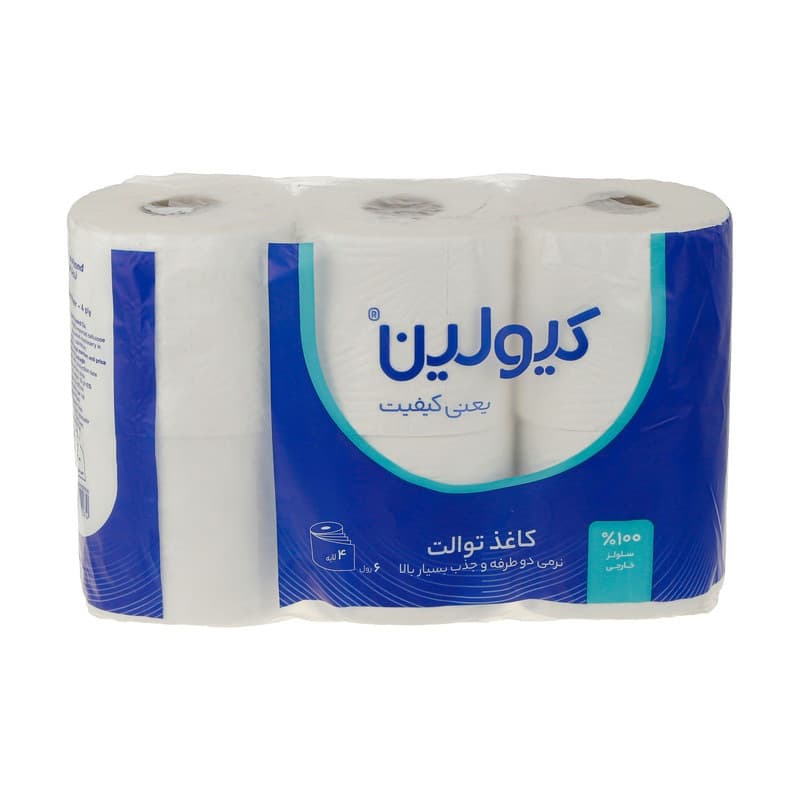 دستمال توالت کیولین بسته 6 عددی — تصویر ۴