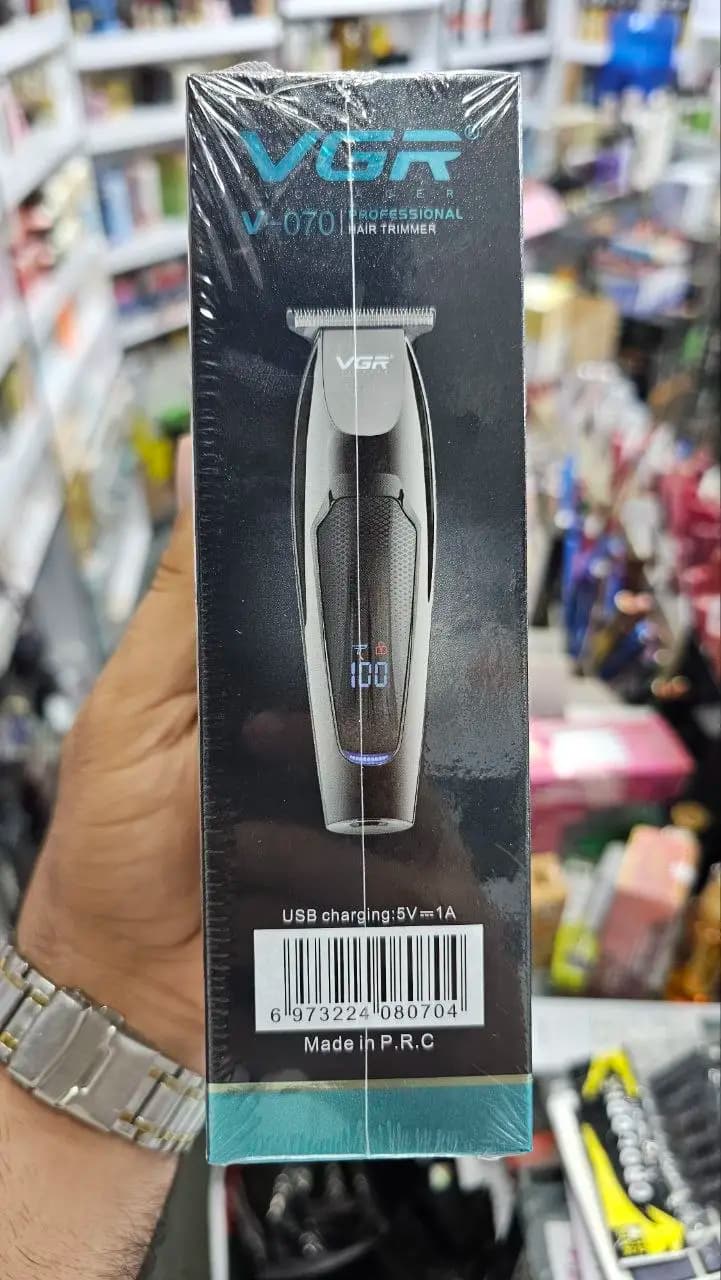 ماشین اصلاح مردانه وی جی آر VGR مدل V-070 اصلی دو سرعته (ماشین اصلاح 2کاره،ریش تراش صورت،خط زن) کیفیت بالا — تصویر ۹