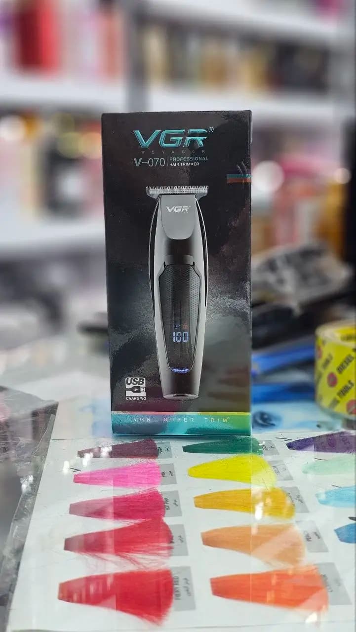 ماشین اصلاح مردانه وی جی آر VGR مدل V-070 اصلی دو سرعته (ماشین اصلاح 2کاره،ریش تراش صورت،خط زن) کیفیت بالا — تصویر ۳