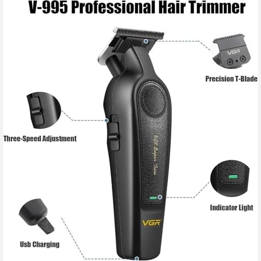 ماشین اصلاح شارژی VGR مدل V-995 با باتری 2000 میلی آمپر ساعت — تصویر ۳