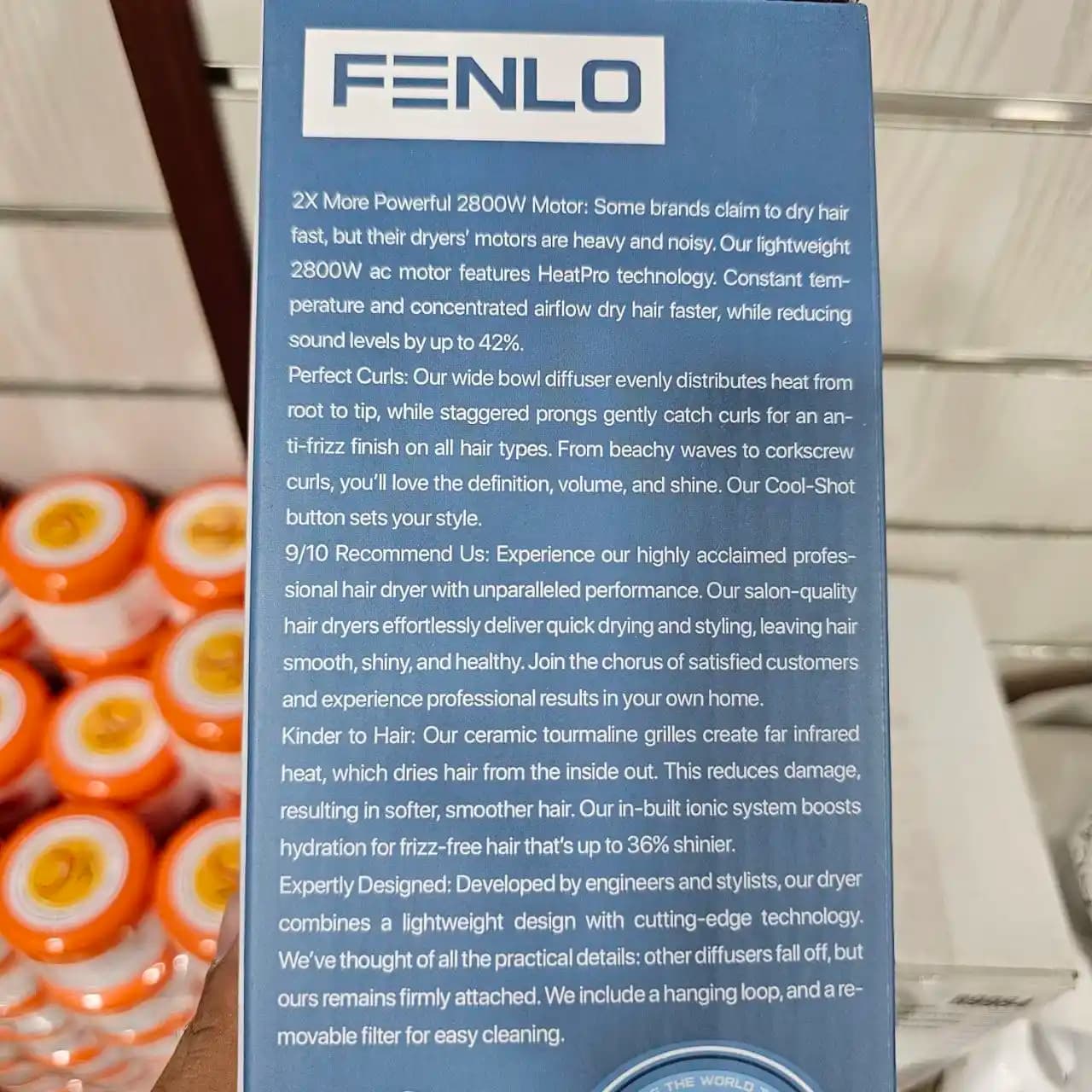 سشوار حرفه‌ای فنلو (FENLO) مدل FH.1822 با موتور AC ۲۸۰۰ وات — تصویر ۸