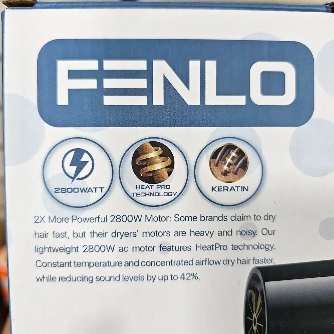 سشوار حرفه‌ای فنلو (FENLO) مدل FH.1822 با موتور AC ۲۸۰۰ وات — تصویر ۷