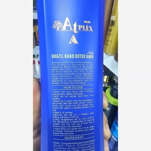 نانو کراتین بوتاکس AtPLEX پلکس احیا 100 درصدی و صافی 60 درصدی موهای آسیب دیده و خشک و وز 1100 میلی لیتر — تصویر ۱۰