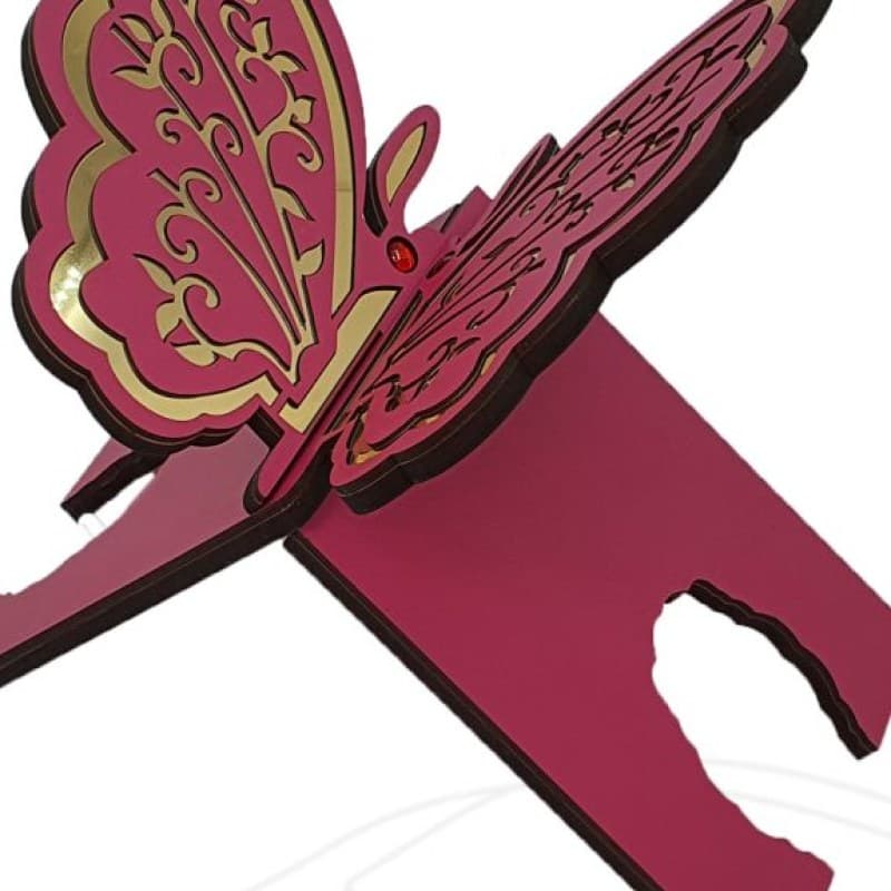 رحل MDF س25*40 طرح پروانه بزرگ سرخابی