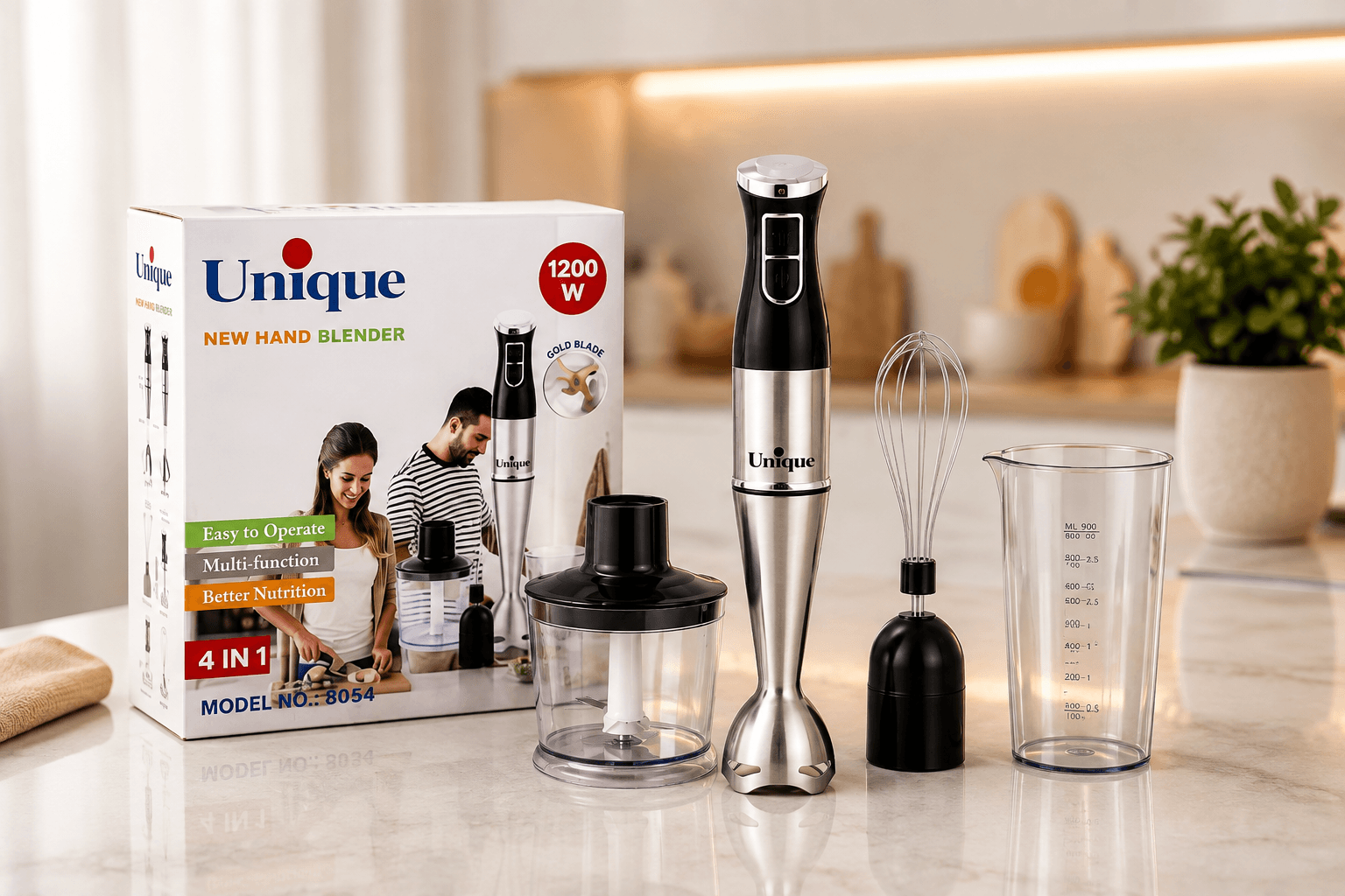 گوشتکوب برقی 4 کاره یونیک مدل 8054 | توان 1200 وات — تصویر ۲