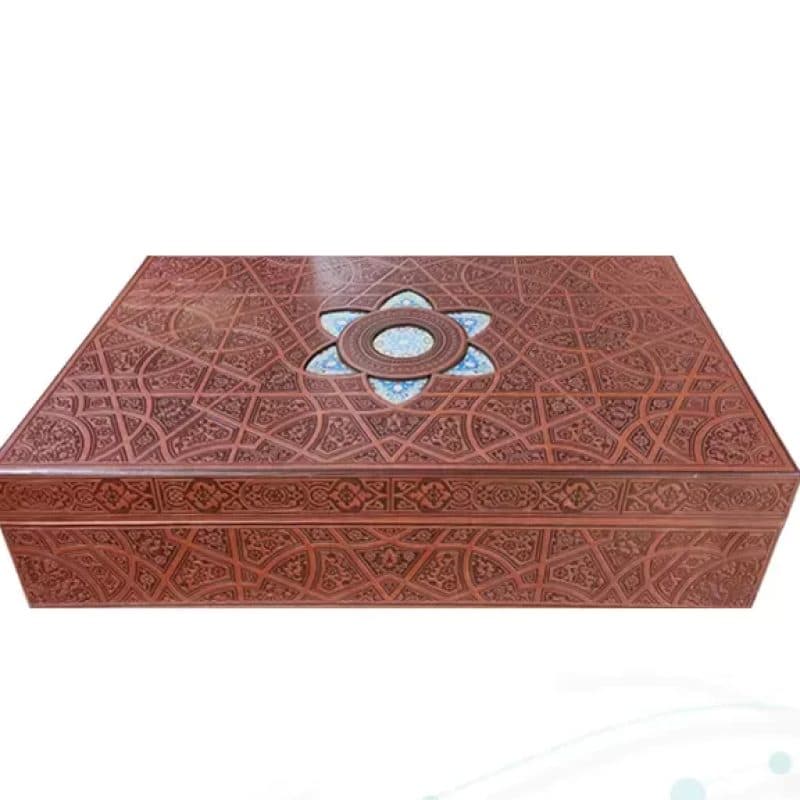 مثنوی وزیری چرم با 2گلدان چرم طبیعی — تصویر ۴