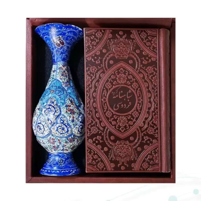 گزیده شاهنامه پالتویی چرم با گلدان مینا — تصویر ۱۰