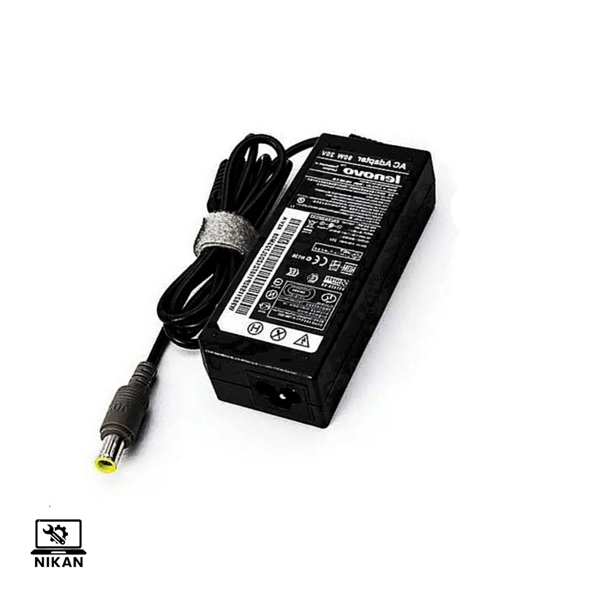 آداپتور شارژر لنوو 90 وات 20V 4.5A | کابل برق پرقدرت با کانکتور سرگرد بزرگ سازگار با تمامی سری‌های لنوو | 90W Lenovo Laptop AC Adapter 20V 4.5A High Power Charger with Large Round Pin Connector for Al — تصویر ۲
