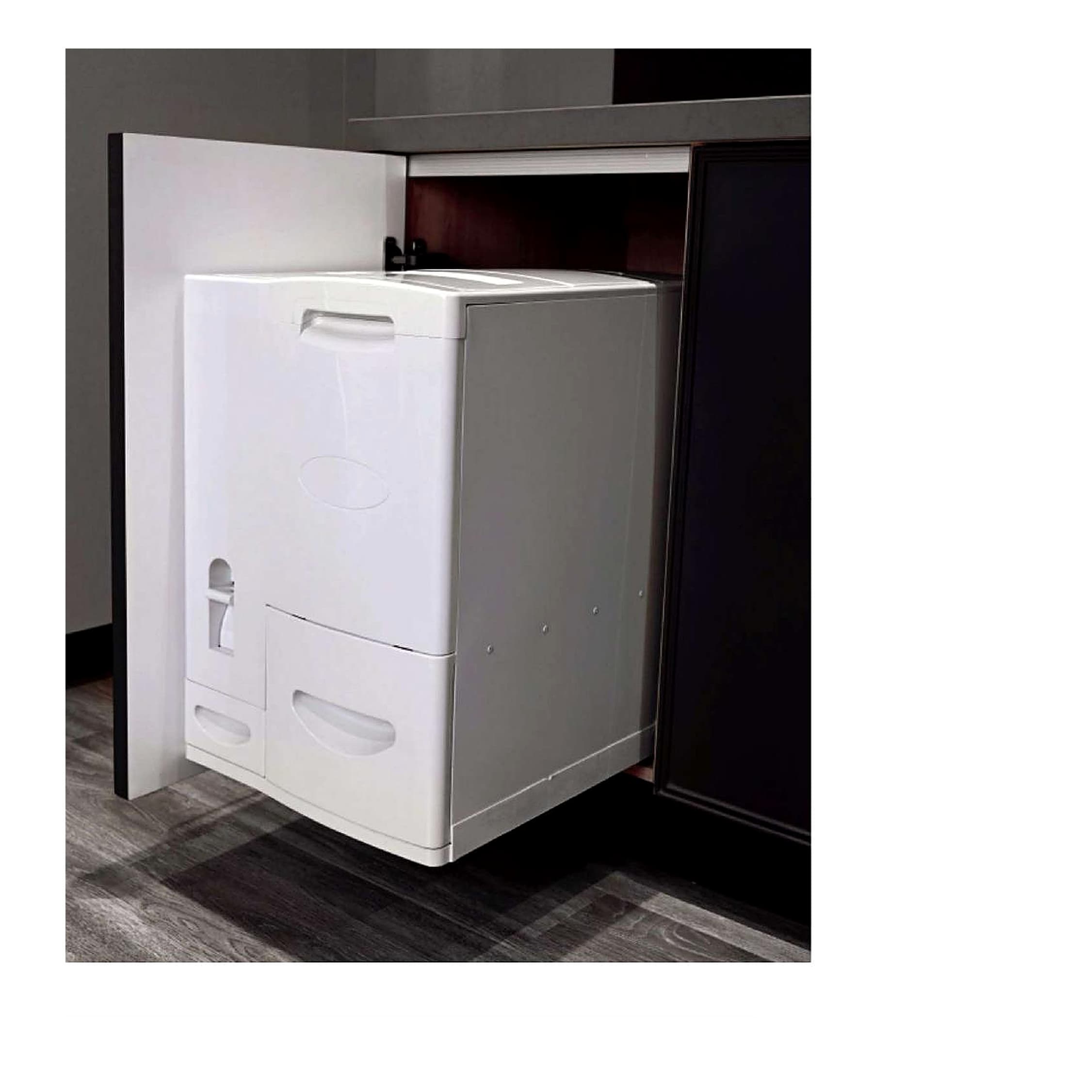 سطل ریلی جای برنج و حبوبات توکار فانتونی (Fantoni) جهت یونیت عرض 450mm — تصویر ۲