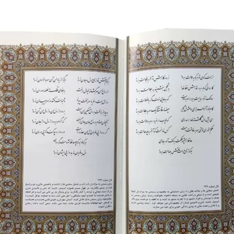 حافظ وزیری گلاسه چرم ساده بدون قاب — تصویر ۳