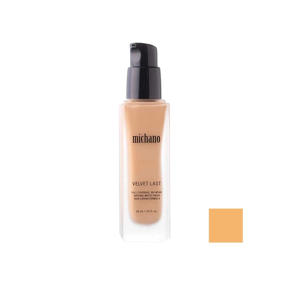 کرم پودر مات میچانو مدل VELVET LAST شماره MF-04 رنگ WARM SAND حجم 30 میل