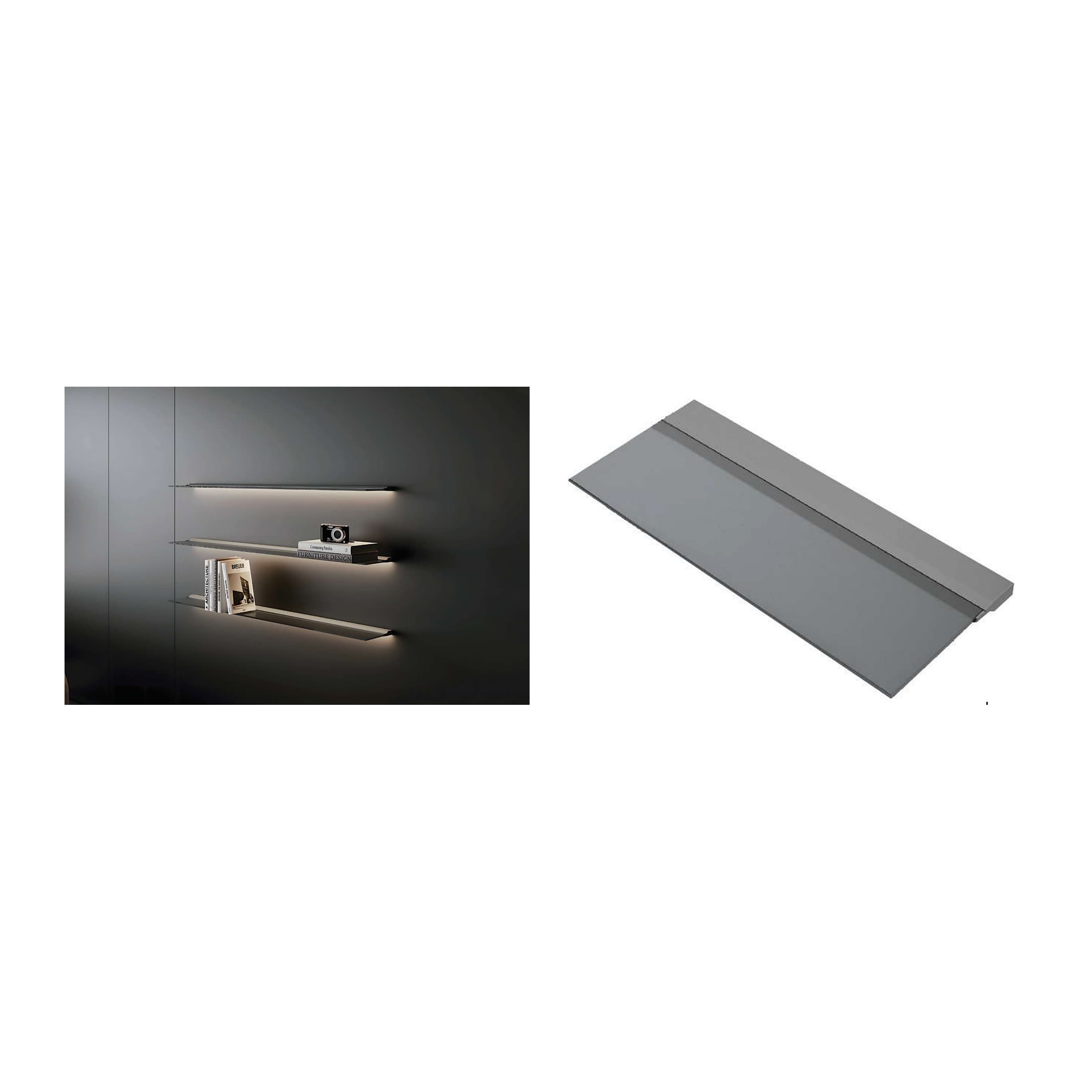 چراغ LED شلف شیشه ای دکوراتیو عمق 210mm عرض 900mm